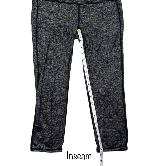Athleta Black Marled Athletic Cropped Capri Pull On Legging Tights Size Small - Picture 14 of 17